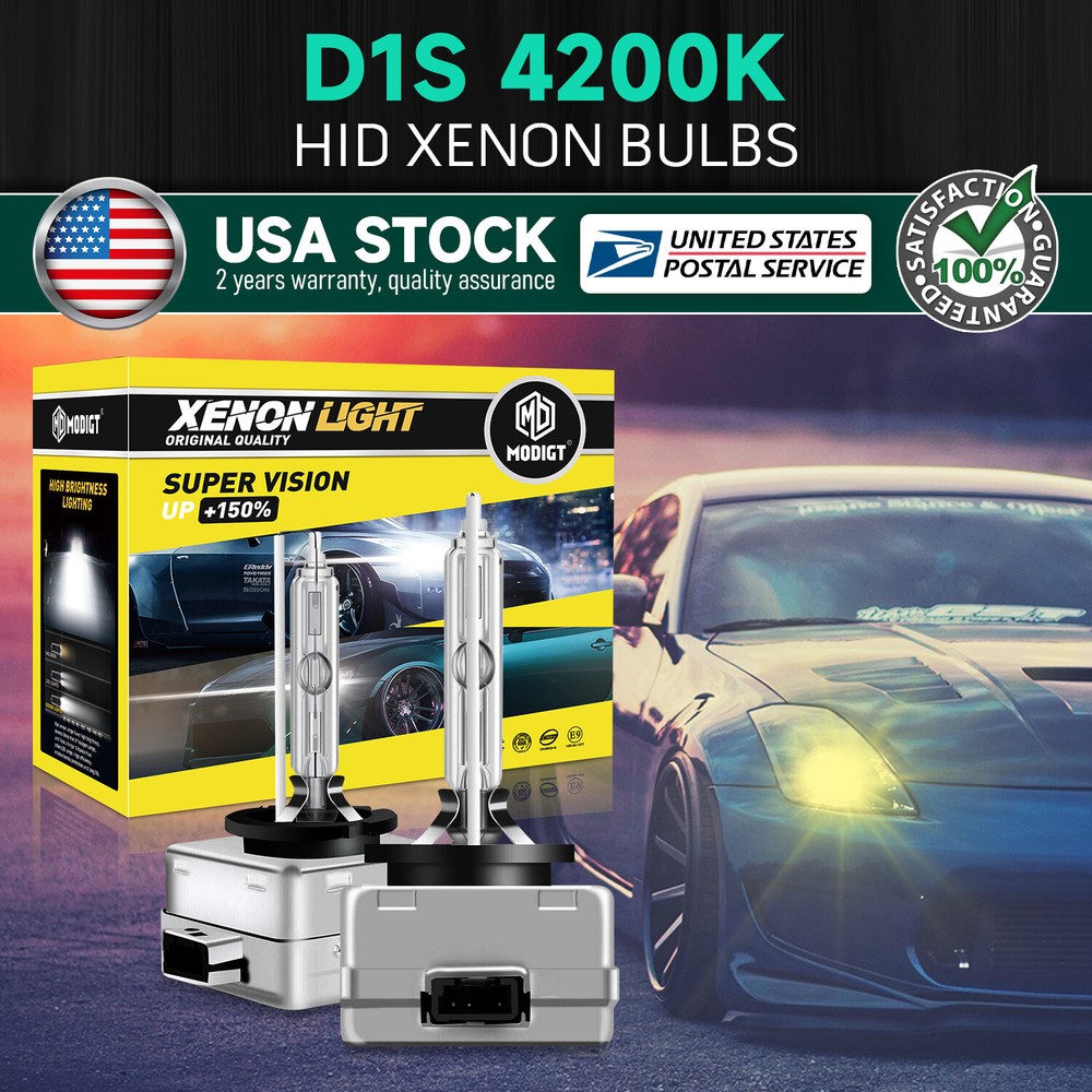 Pair D1S HID Headlight Bulbs High Low Beam HID Xenon Conversion Kit 3200LM