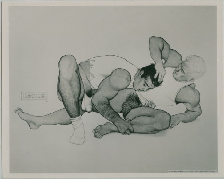 ORIGINAL JIM FRENCH/LUGER 8x10 ARTWORK - ROUGH HOUSING DUO 2 - GAY INTEREST