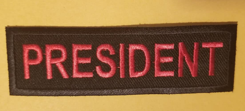 PRESIDENT Club Officer Embroidered Patch Worldwide shipping