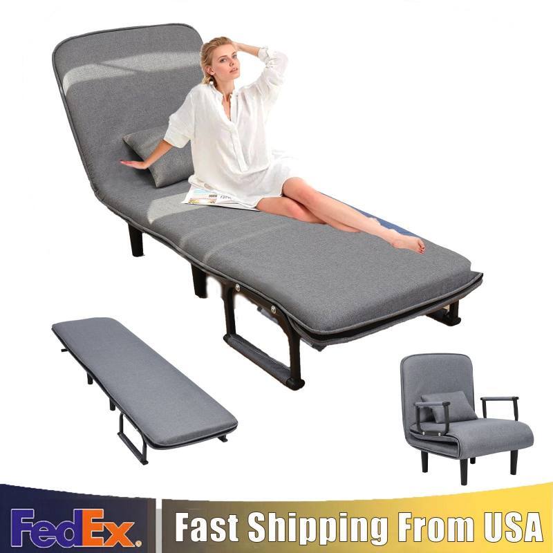 3-in-1 Adjustable Folding Sofa Lounger Convertible to Bed Couch