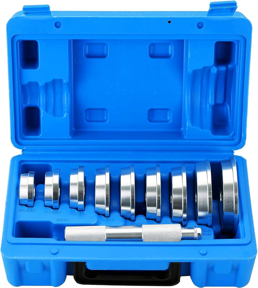 Bearing Press Kit | 10Pc Bearing Race and Seal Driver Set with a Driver Handle a