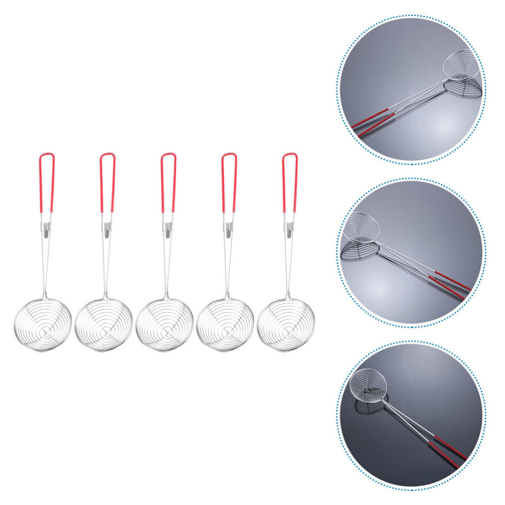 5-Piece Food Strainer Set for Kitchen, Tea Infuser & Child-Friendly Sieves