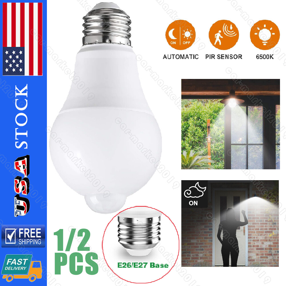 LED Motion Sensor Light Bulb 50/70/90/120/150W Equivalent Energy Saving Lamp US