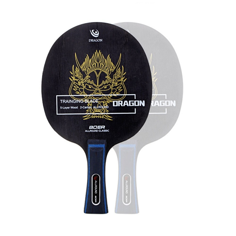 Fast Break Style Table Tennis Racket with Wood Bottom Plate and Long Handle