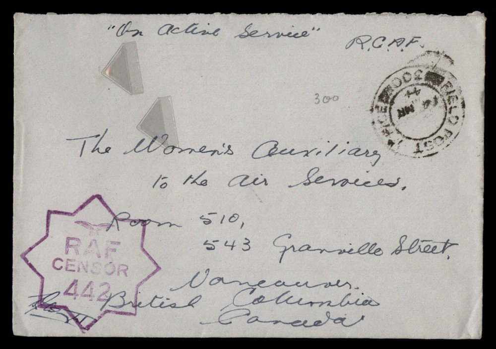Mayfairstamps Canada 1944 FPO 300 RAF Censor OAS WWII Cover aam_76547