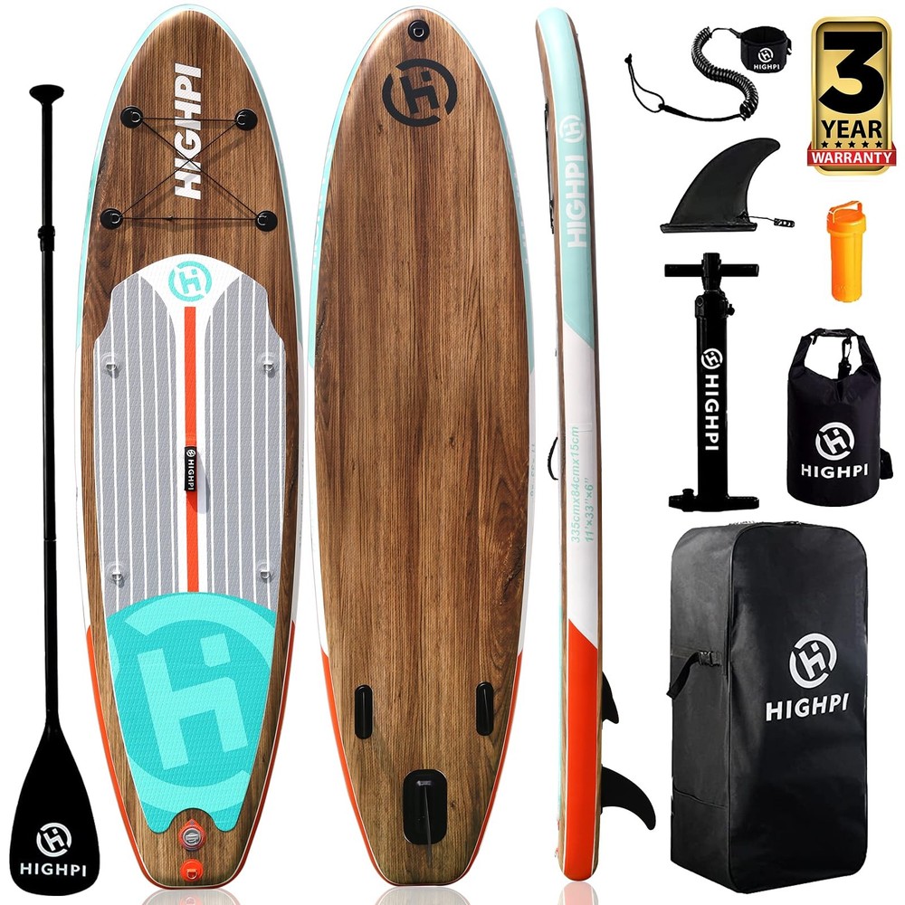 11ft Inflatable Stand Up Paddle Board for Youth & Adults – Wide Stable SUP with Premium Accessories