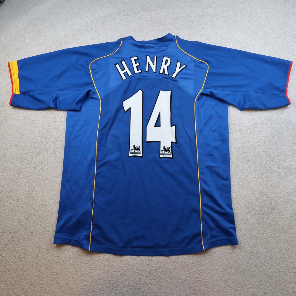 Arsenal Shirt Extra Large Blue Away 2004 2006 Nike Jersey Vintage Thierry Henry