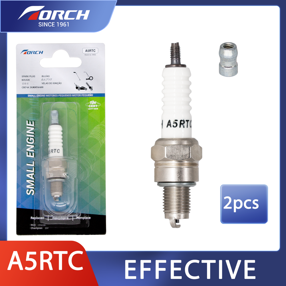 2X TORCH A5RTC Spark Plug Replacement for NGK CR5HSB for Honda GX31 GX100 GXH50