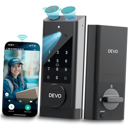 G1 Video Smart Lock with Camera&Doorbell,6-in-1 Keyless Entry Door Lock with