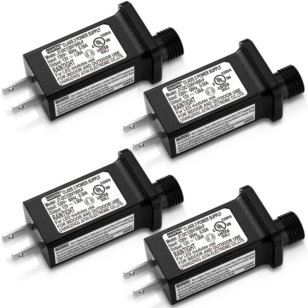 4 Pcs LED Transformer Replacement Class 2 Power Supply for Christmas String L...