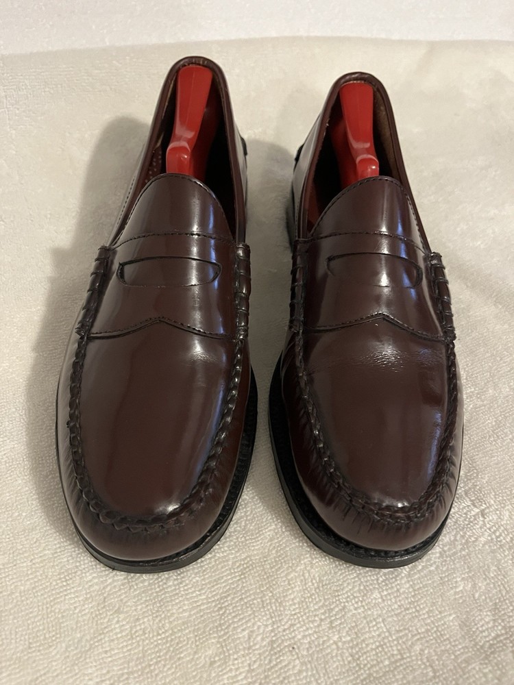 Johnston Murphy Mens Brown Leather Loafers Size 10.5 Comfortable Slip-On Shoes