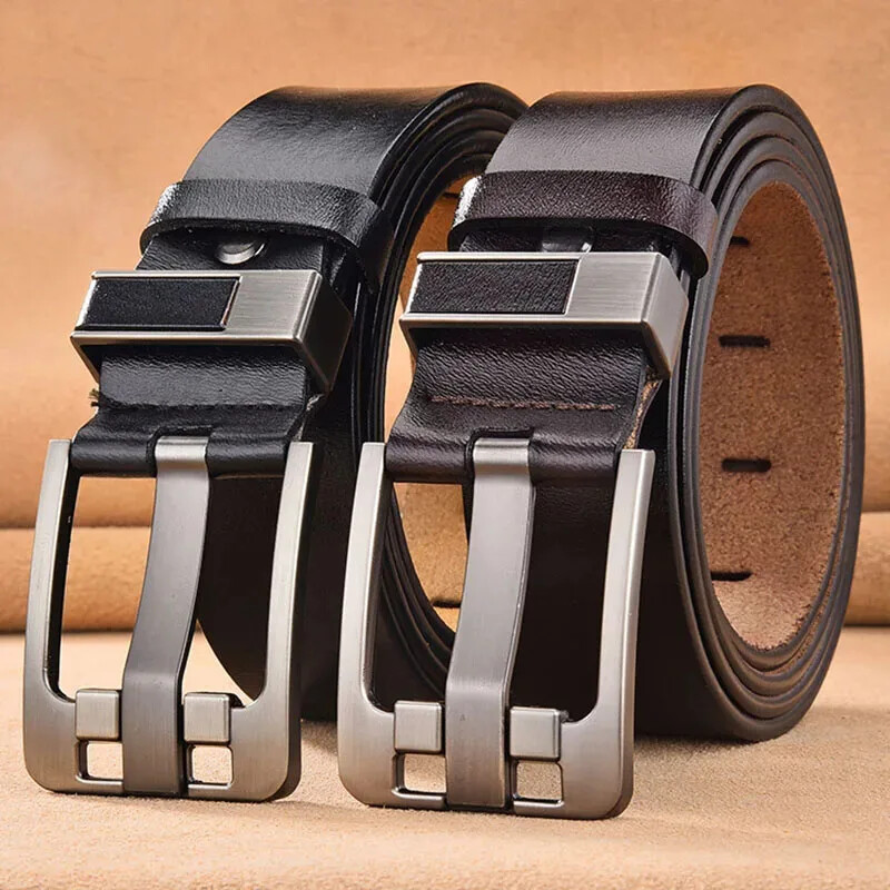Plus Size 140 150 160 170cm Belt Male Fashion Men's Luxury Designer Cowskin...