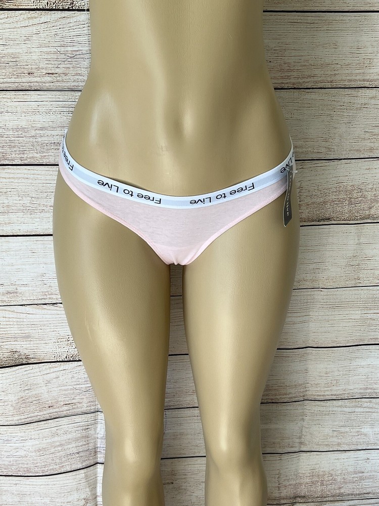 Free To Live Thong Pink Size M NWT