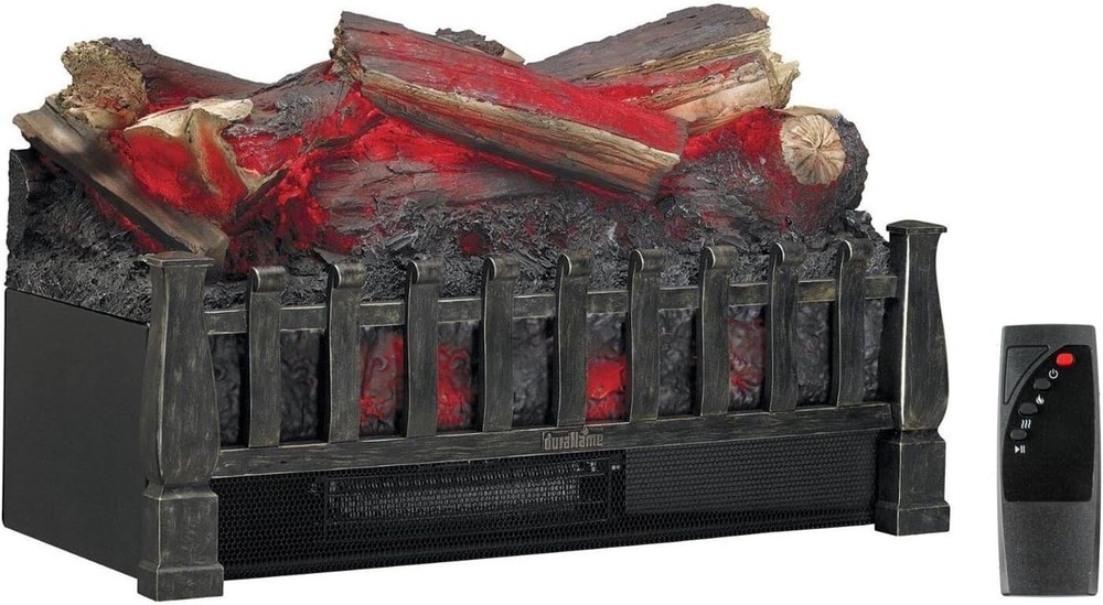 Energy-Saving Electric Log Set with Lifelike Flames & Year-Round Ambiance