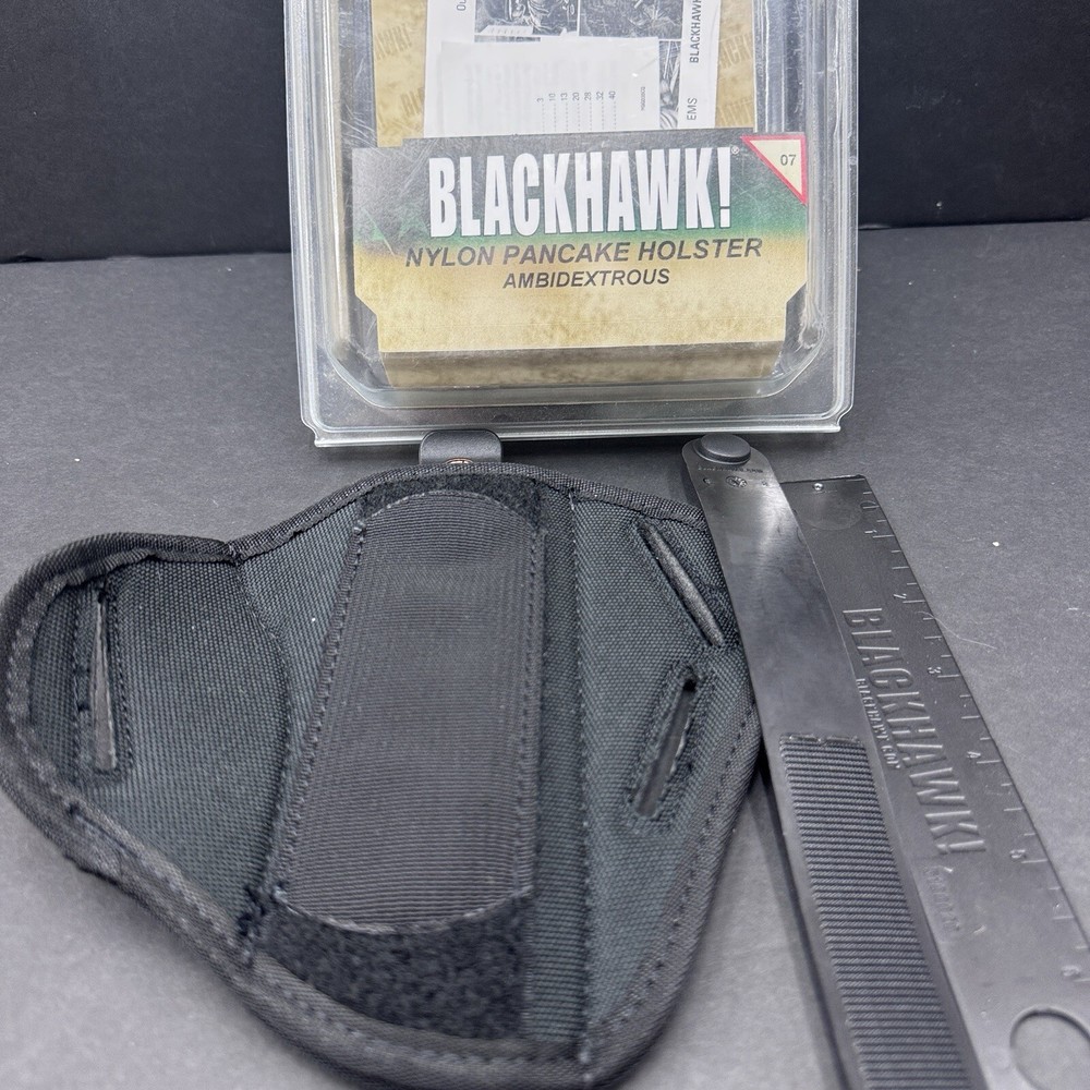 Blackhawk Nylon 3-Slot Pancake Holster Size 7 For 1911 Hi-Power Large Semi-Auto