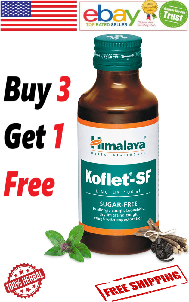 Himalaya Koflet-SF Linctus Sugar-Free Cough Linctus 100ml. (Free Ship)