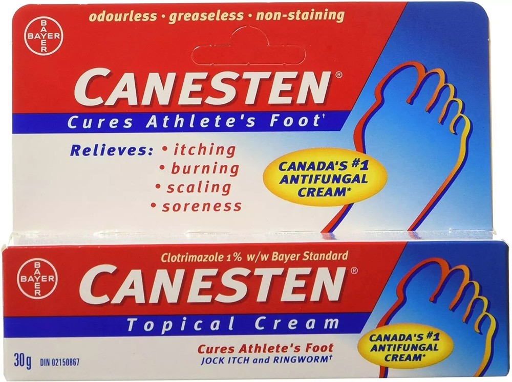 Canesten Topical Cream Cures Athlete’s Foot Jock Itch Ringworm 30g Large Canada