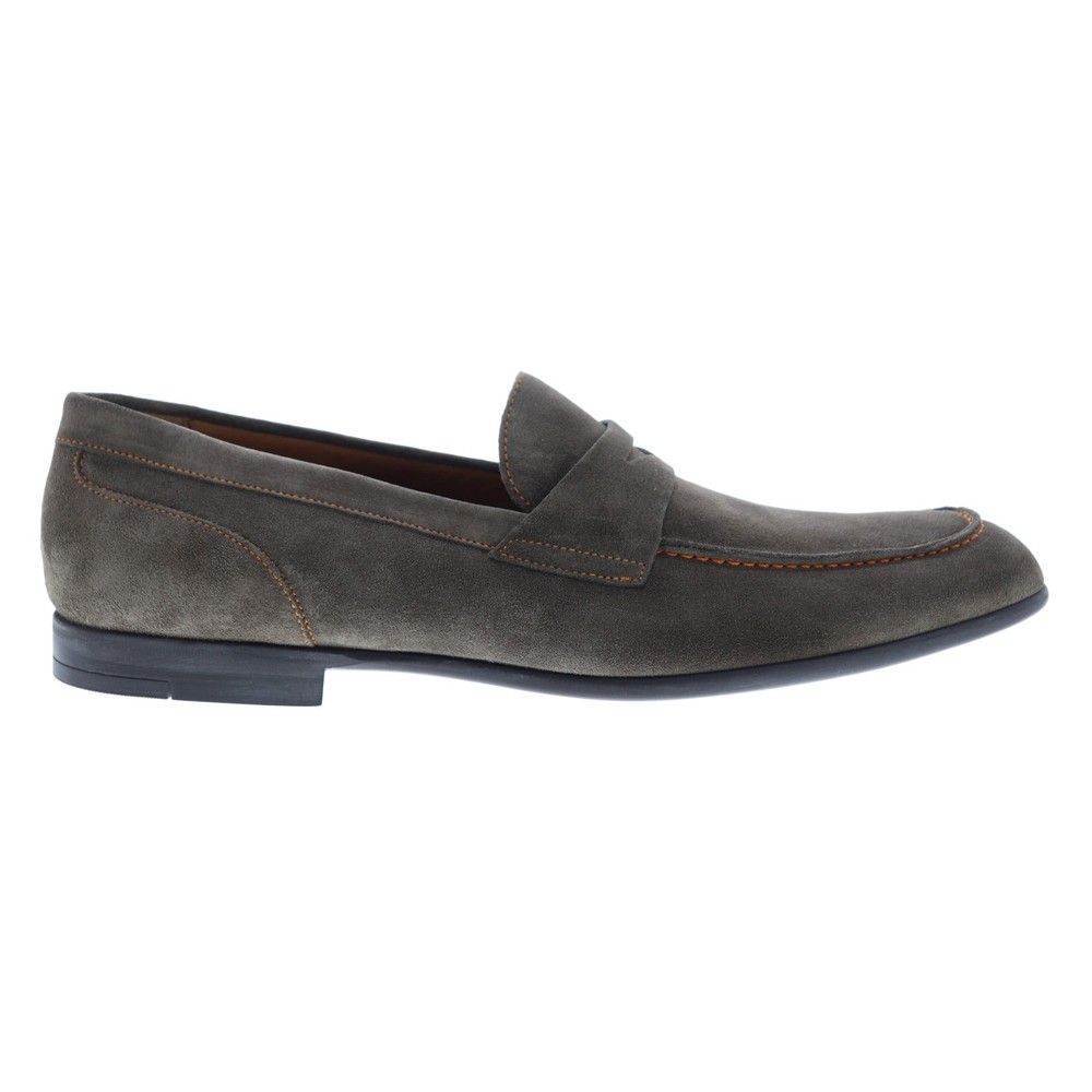 Bruno Magli Silas BM600231 Gray Suede Penny Loafers for Men
