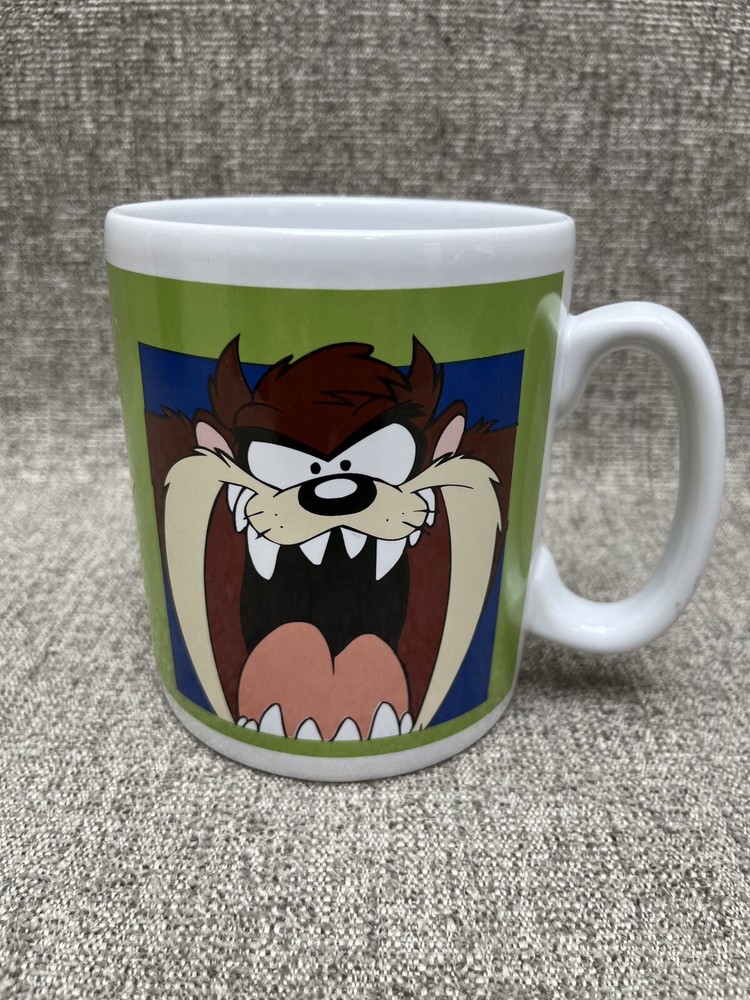 Vintage 1998 Looney Tunes Taz Tasmanian Devil Oversized Coffee Mug