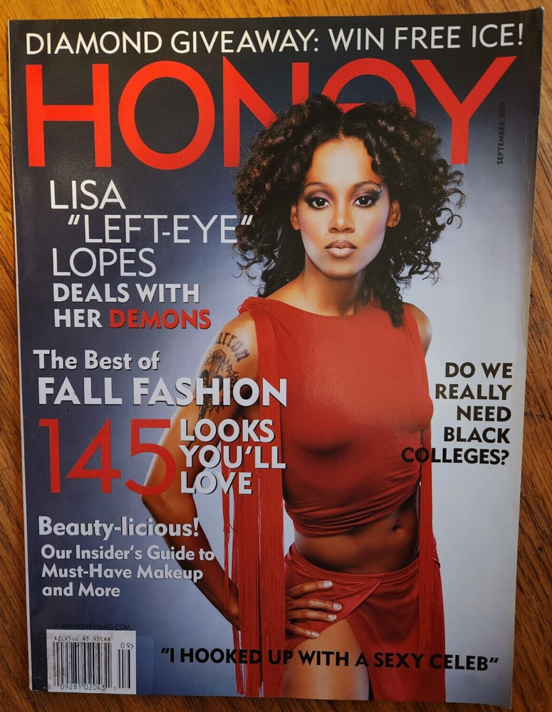 Lisa Left-Eye Lopes TLC September 2001 Honey Magazine DEALS WITH HER DEMONS RARE
