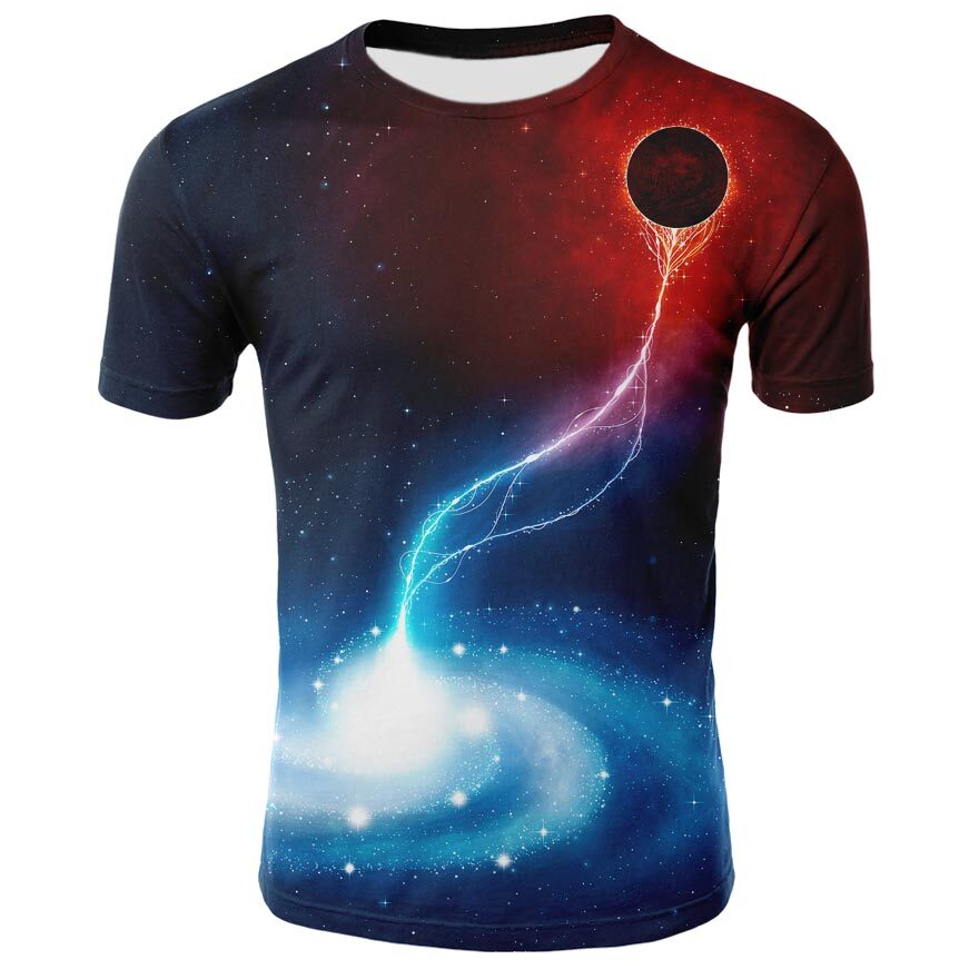 Men's Fashion Digital Printing T-Shirt Tops Men casual T-shirt