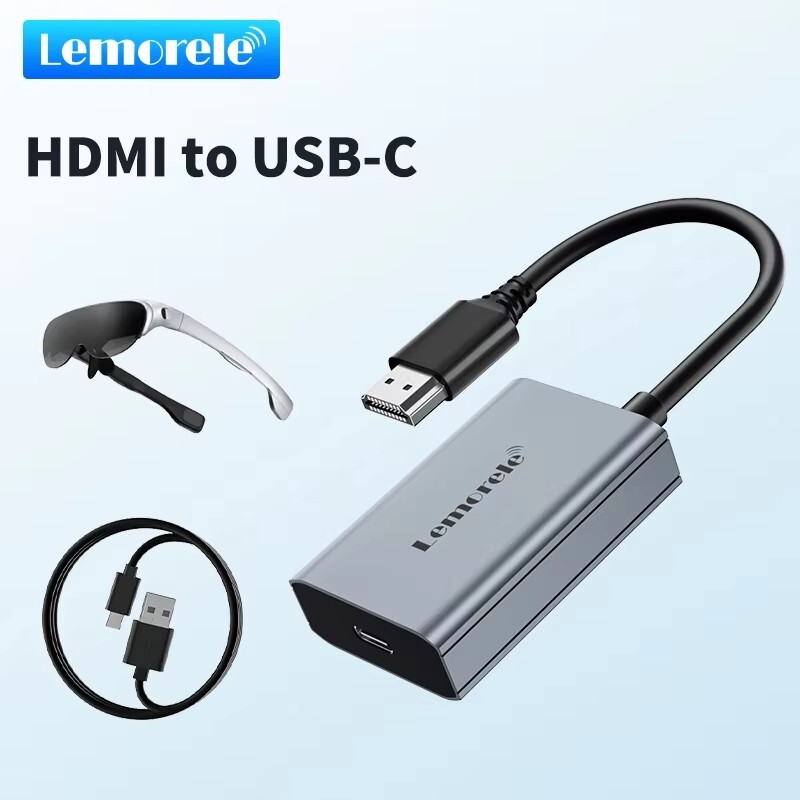 Lemorele HDMI to USB-C Adapter 4K 60Hz Portable for XREAL & More