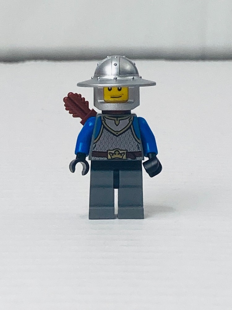 Lego Castle Crown Knight Blue Archer Minifig with Helmet and Quiver 70404 2013