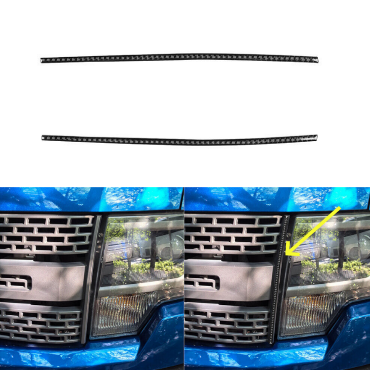 Carbon Fiber Front Grille Side Strip Covers for 2009 Ford F-150 Raptor