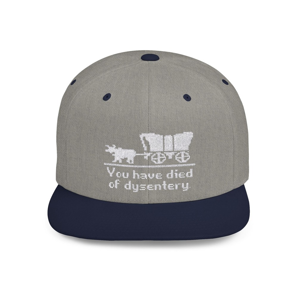 Oregon Trail Flat Bill Snapback Cap - Bad Day Gamer Gift Baseball Hat  