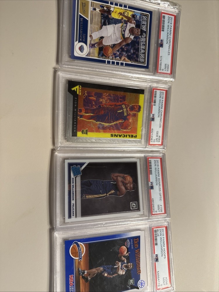 2019 Zion Williamson PSA 9 Mint Condition Rookie Card Lot