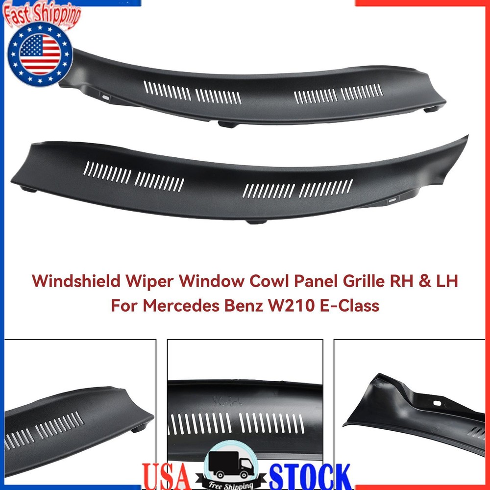 Mercedes W210 E-Class RH LH Windshield Wiper Cowl Panel Grille
