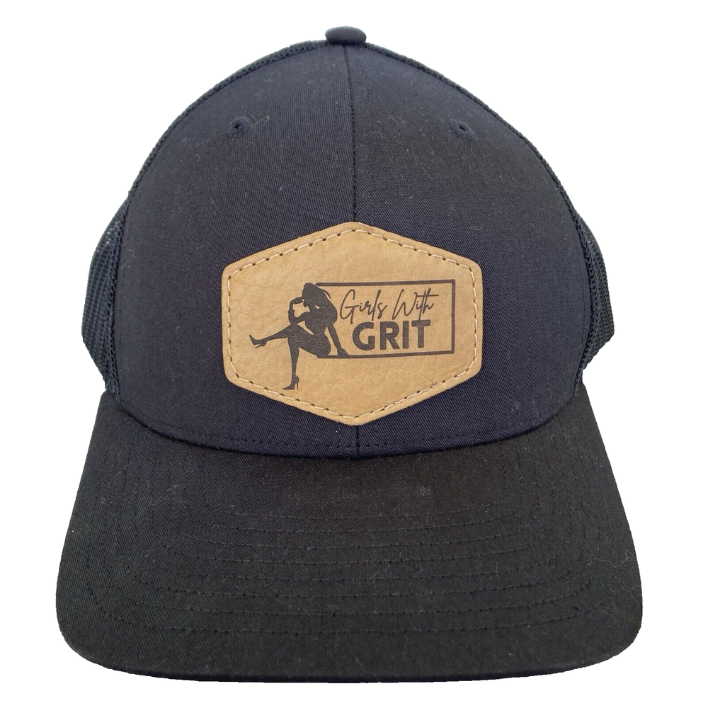 Girls With Grit Trucker Hat Cap Black Mesh Snapback Adjustable Baseball Style