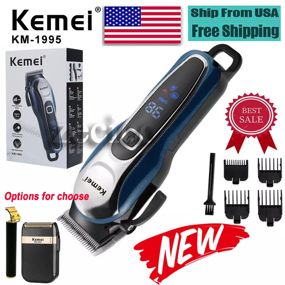 Kemei Professional Electric Hair Clipper Cordless Trimmer Hair Cutting Shaver US