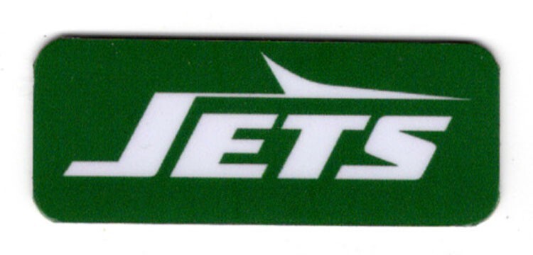 NOS 1980s Style NY Jets Name Plate Decal 4 Front Football Helmet Bumper 20mil 3M