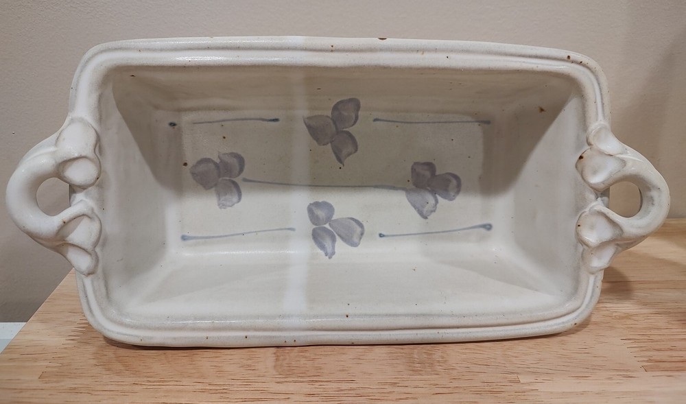 Retired Vtg BSP NC Loafpan W/Purple, Barking Spider Studio Art Pottery Stoneware
