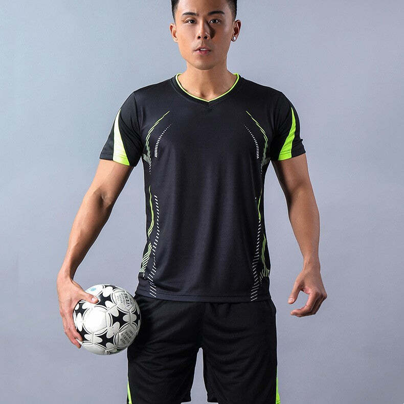 Sports Suit Men's Summer Workout Short Sleeve Quick-drying