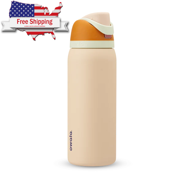 Owala FreeSip 32oz Stainless Steel Insulated Water Bottle in Water in the Desert Design