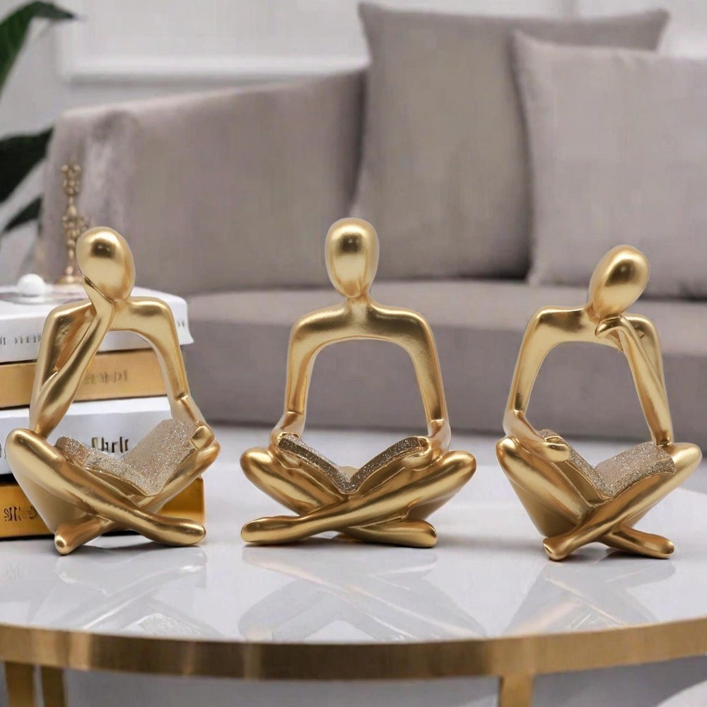 1pc Thinker Style Abstract Sculpture Statue Resin Collectible Figurine