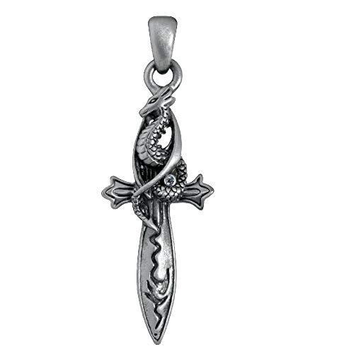 Dragon Sword Charm Necklace for Men and Women