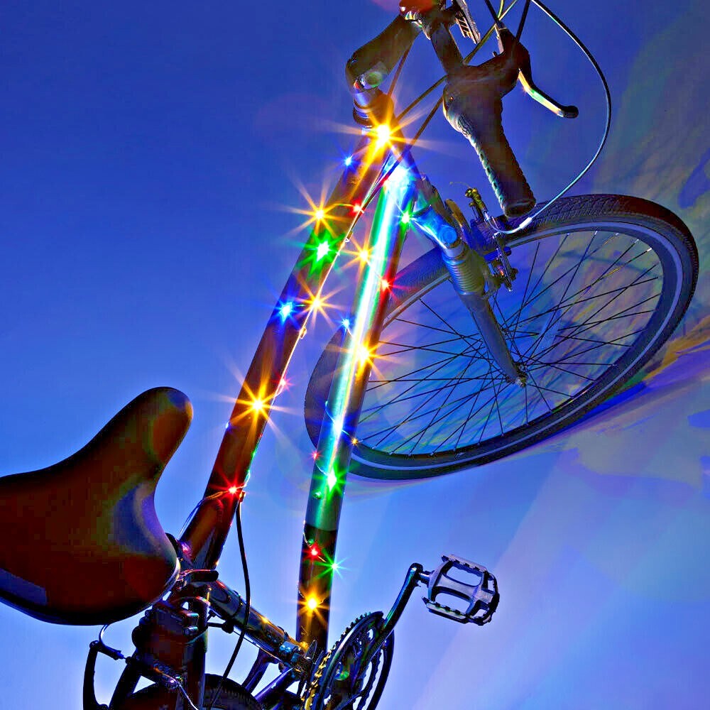Cosmic Brightz 5-Color LED Bike Frame Light Kit - Waterproof Cycling Accessory  
