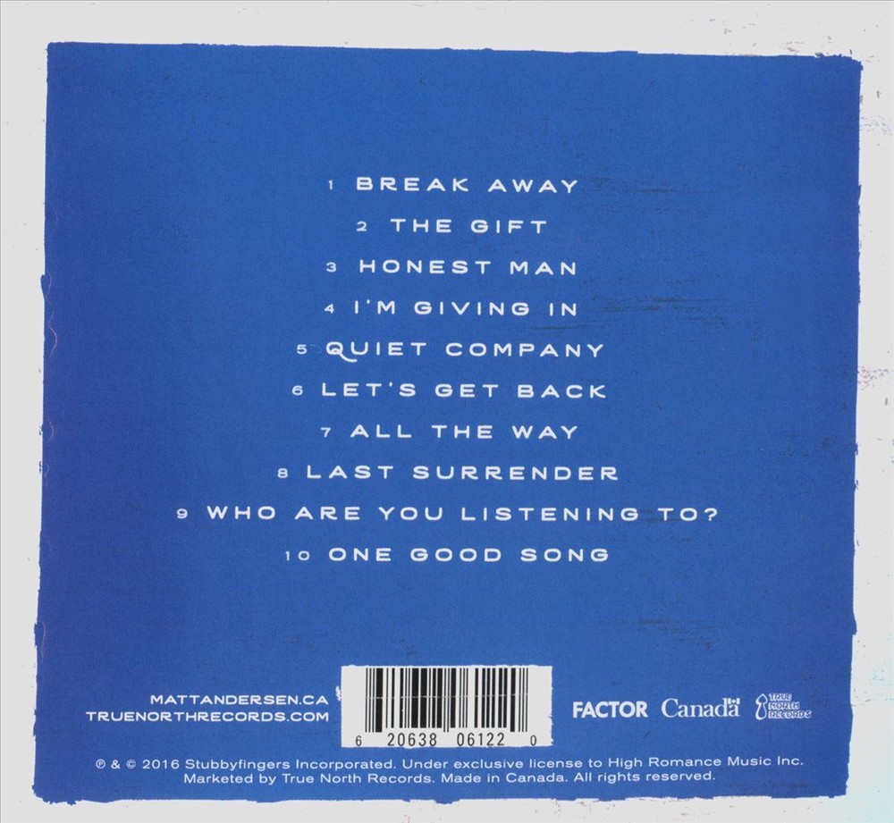 MATT ANDERSEN HONEST MAN NEW CD