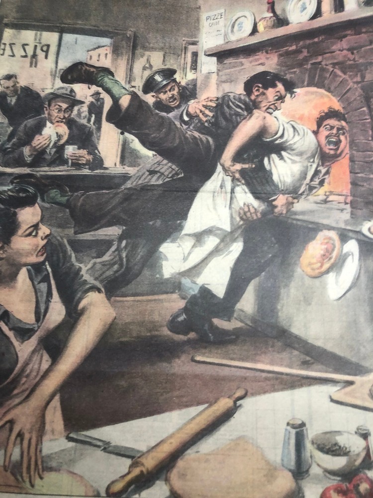 Customer attempts to throw pizza maker into blazing oven in Italy news story color-image