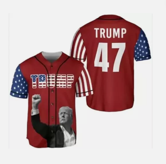 Custom Trump 47 Jersey for Men Shirt 3D All Over Print Baseball Jersey S-5XL