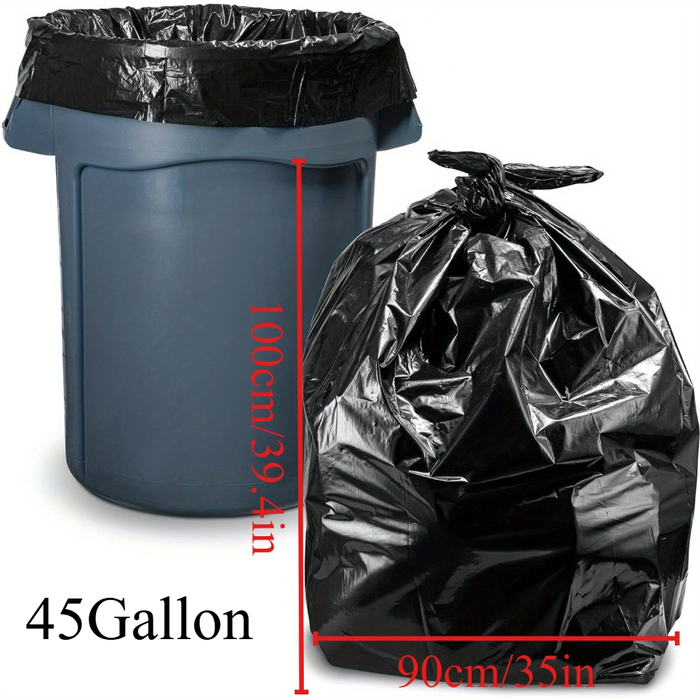 45 Gallon 35x39'' Heavy Duty Garbage Bags, 1.9 MIL Leak Proof, Large Trash Bags