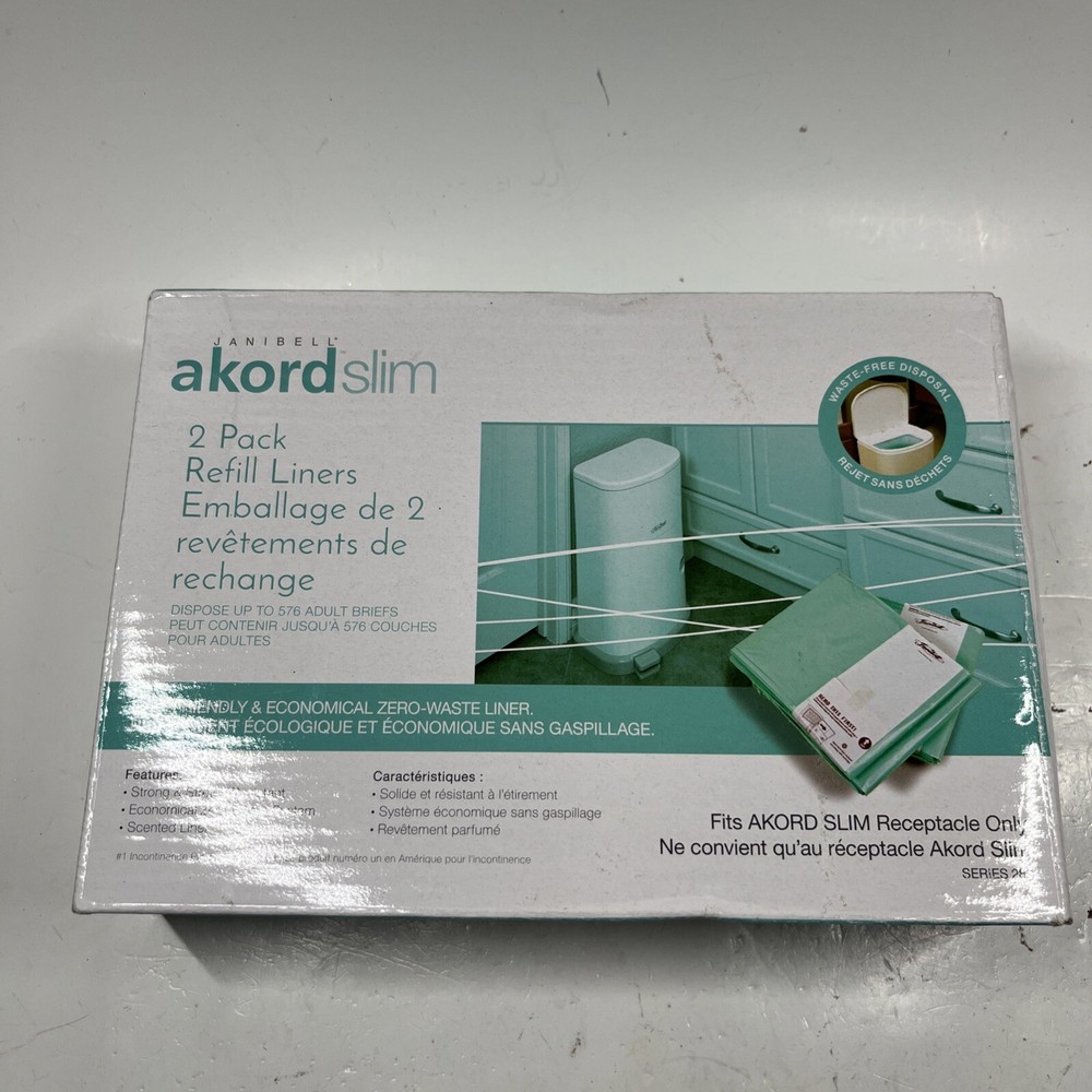Janibell Brand Akord Diaper Disposal Liners for 280 Slim Model Scented 2-Pack