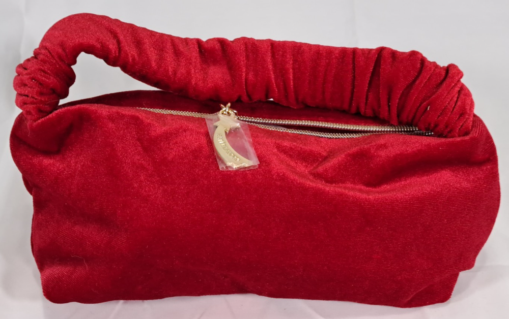 Estee Lauder New 9x5 Inch Velvet Cosmetic Bag Purse