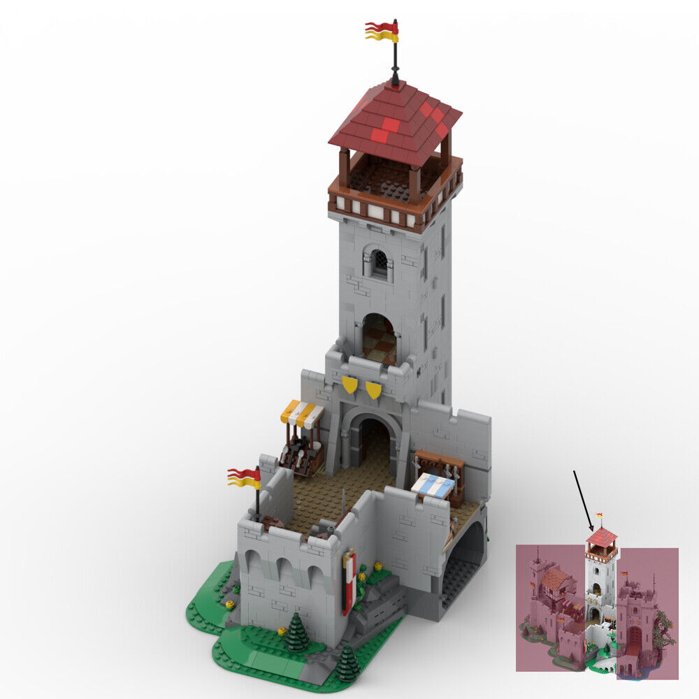 1950 Pieces Castle Keep Expansion for Set 10305 Building Blocks Toys Set MOC