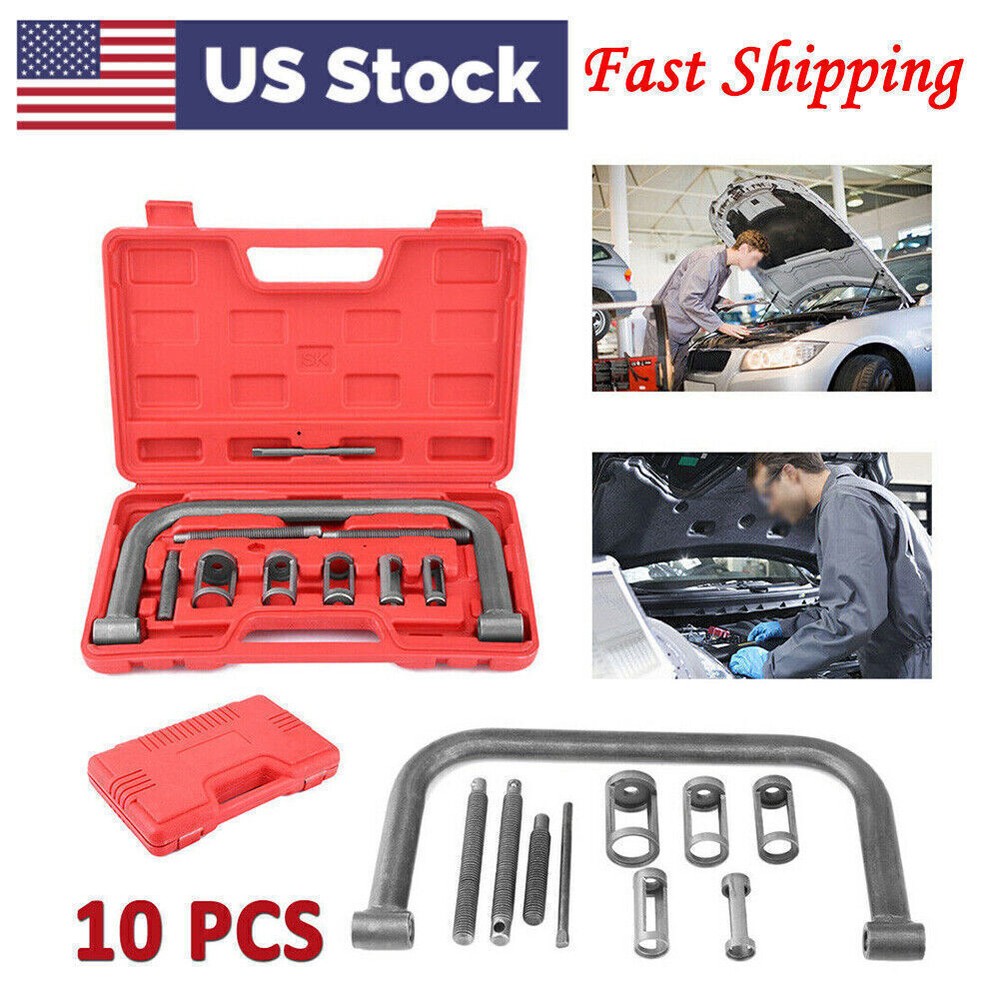 10pcs Valve Spring Compressor C-Clamp Tool Kit for Automotive ATV US Stock Fast Shipping