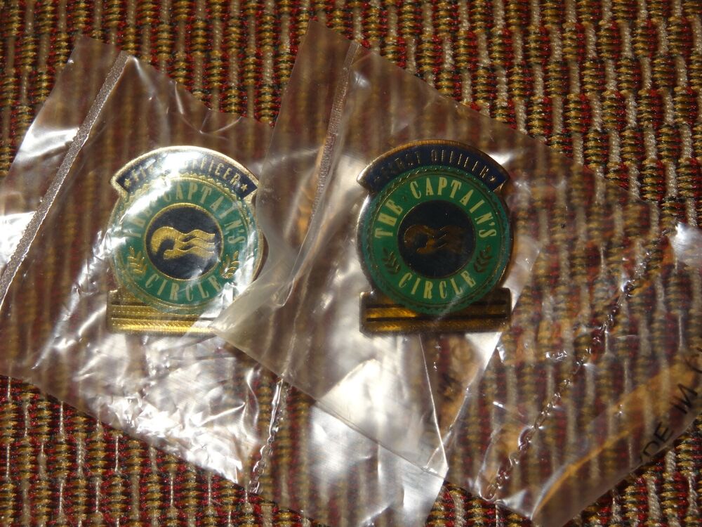 Princess Cruise Lines Captain's Circle First Officer Lapel Pins - Set of 2 - NEW