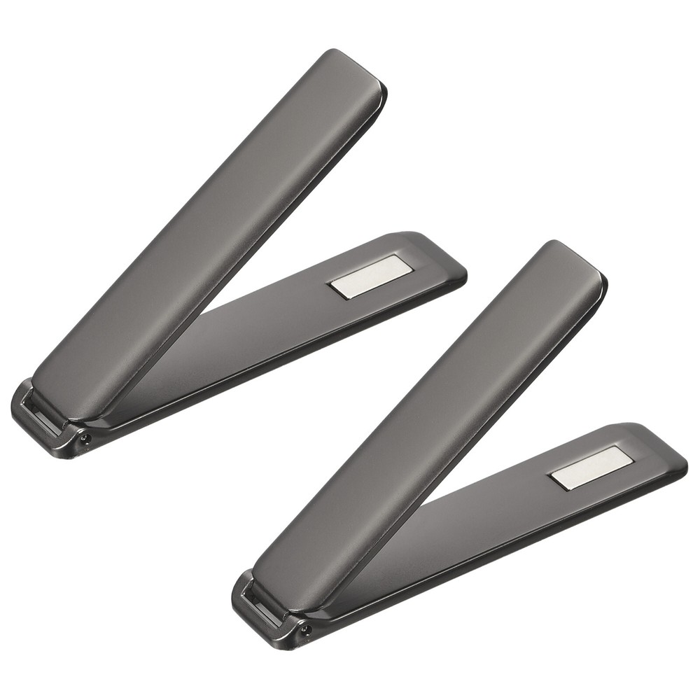 2-Pack Black Magnetic Phone Stands with Adjustable Angles